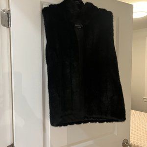 Black Faux Fur Vest